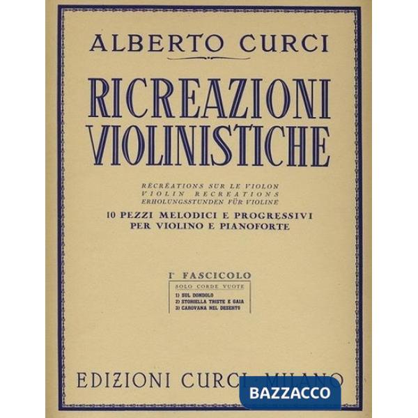 Ricreazioni violinistiche. Vol. 1
