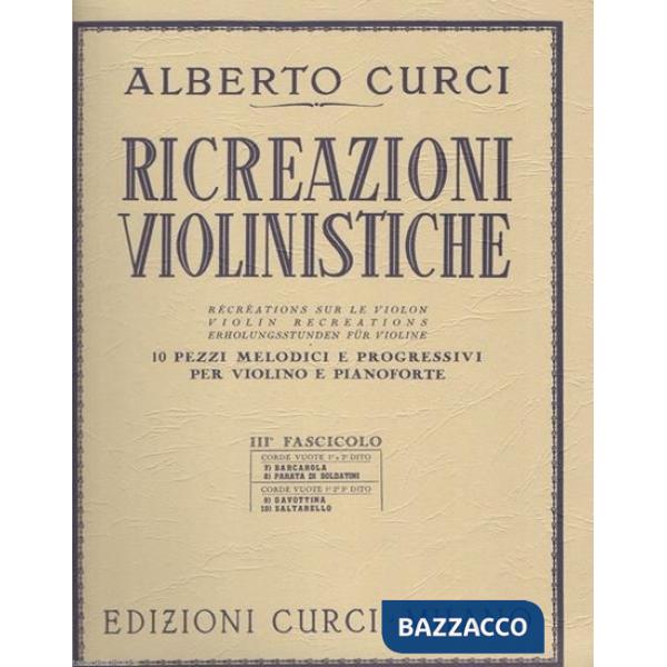 Ricreazioni violinistiche. Vol. 3
