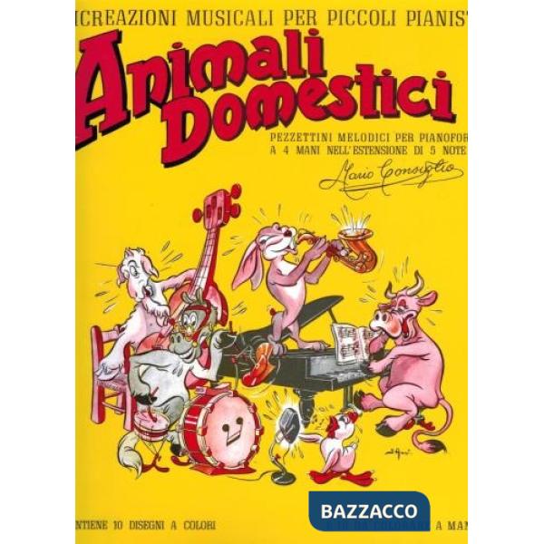 Animali domestici. Pianoforte a 4 mani