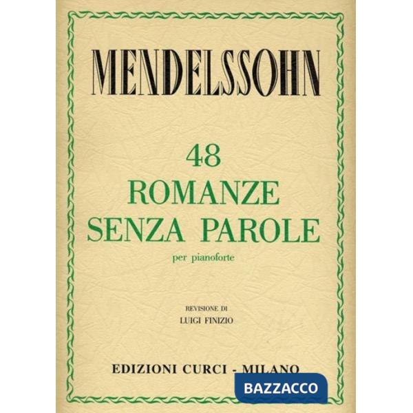 48 romanze senza parole. Per pianoforte. Spartito