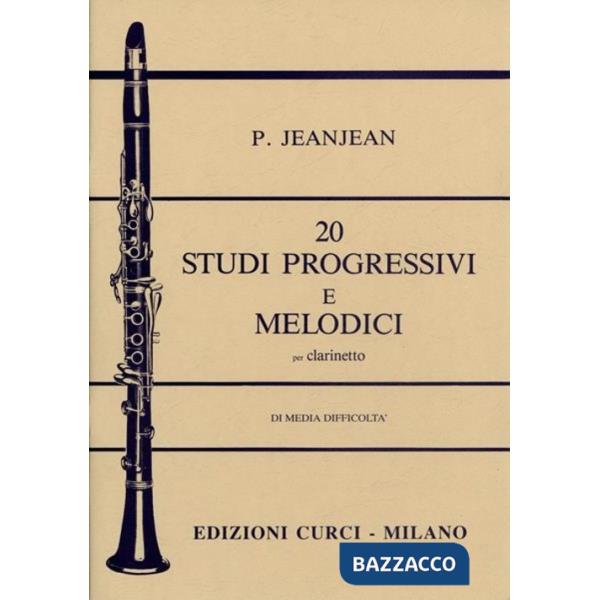 20 studi progressivi e melodici di media difficoltà per clarinetto. Spartito