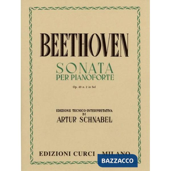 Sonata Op. 49 n. 2 in Sol. Per pianoforte. Spartito