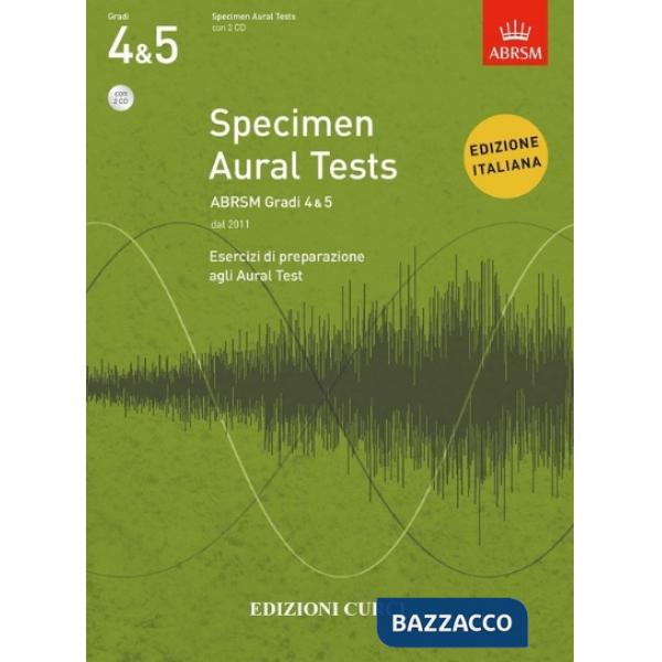 Specimen Aural Tests. ABRSM gradi 4 & 5. Metodo. Con CD-Audio