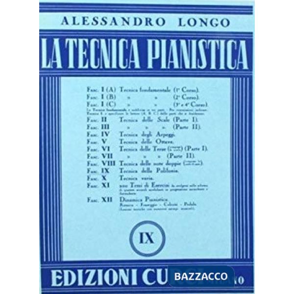 Tecnica pianistica. Metodo (La). Vol. 9: Tecnica della polifonia