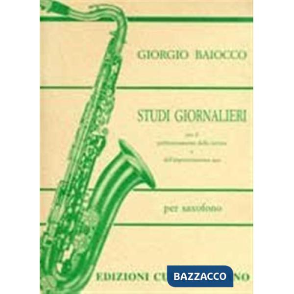 Studi giornalieri. Per il perfezionamento della tecnica e dell'improvvisazione jazz. Per sassofono. Spartito. Metodo