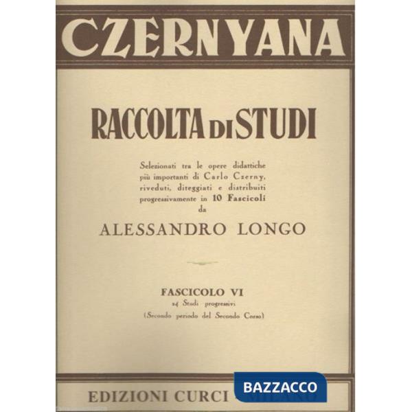 Czernyana. Per pianoforte. Spartito. Vol. 6: 24 studi progressivi
