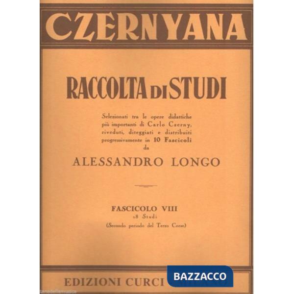 Czernyana. Per pianoforte. Spartito. Vol. 8: 18 grandi studi