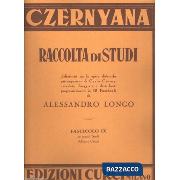Czernyana. Per pianoforte. Spartito. Vol. 9: 20 grandi studi