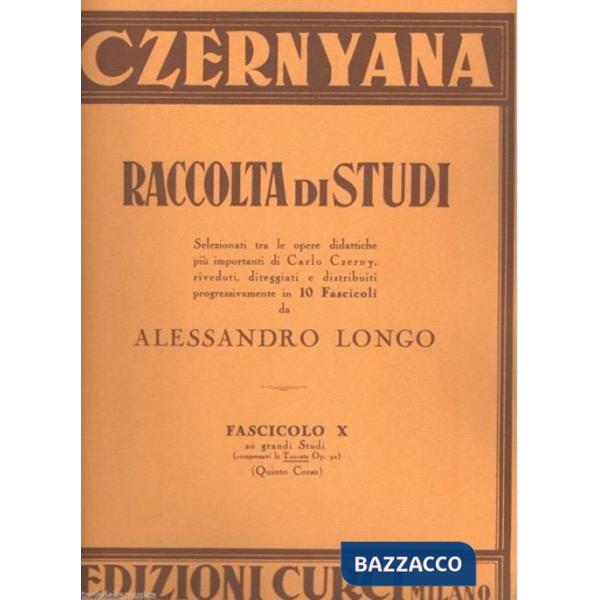 Czernyana. Per pianoforte. Spartito. Vol. 10: 20 grandi studi