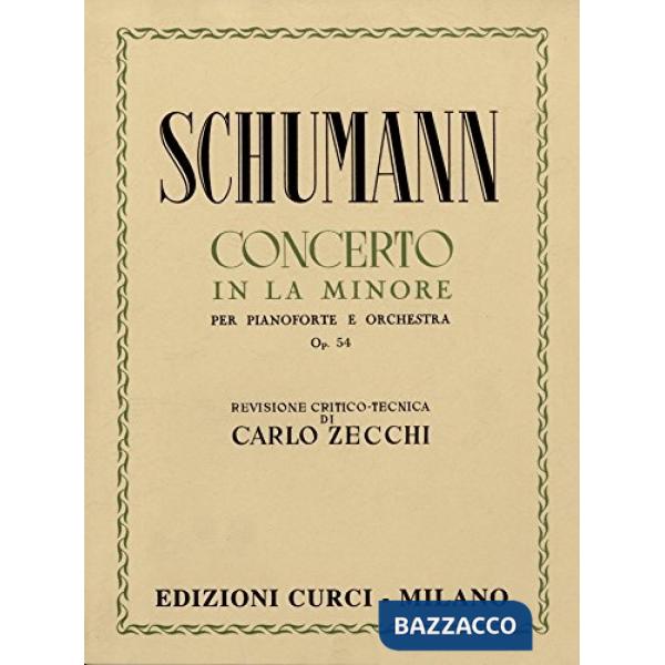 Concerto in La minore Op. 54 per pianoforte e orchestra. Per due pianoforti. Spartito