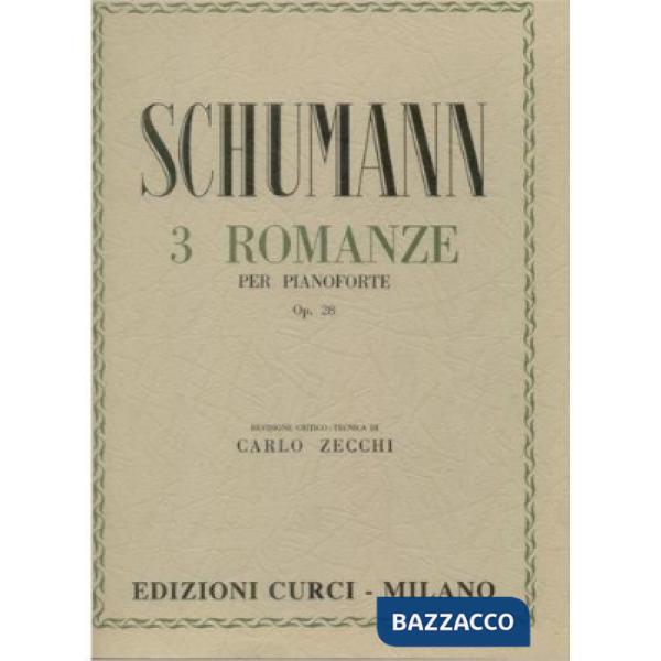 3 Romanze Op. 28. Per pianoforte. Spartito