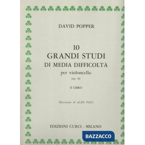 10 grandi studi di media difficoltà. Per violoncello. Spartito