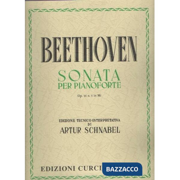 Sonata Op. 14, n. 1 in Mi. Per pianoforte. Spartito