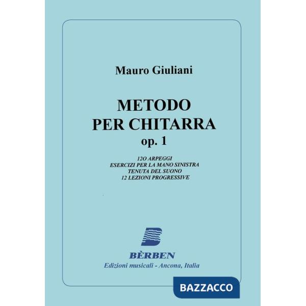 Metodo per chitarra Op. 1. 120 arpeggi. Esercizi per la mano sinistra. Tenuta del suono. Spartito. Metodo