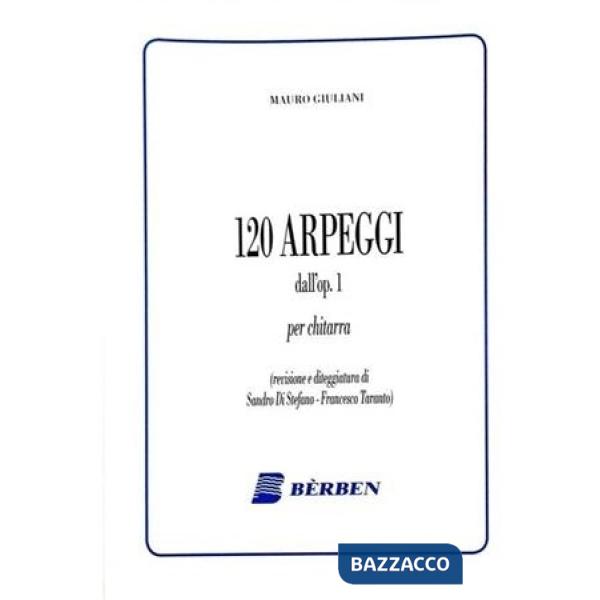 Centoventi arpeggi dall'Op. 1. Spartito. Metodo