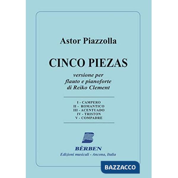 Cinco Piezas. Per flauto e pianoforte. Spartito