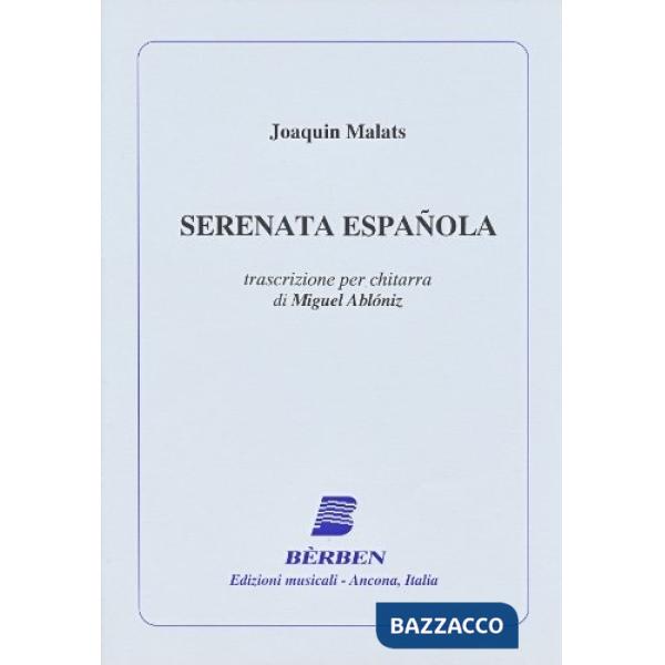 Serenata espanola. Spartito