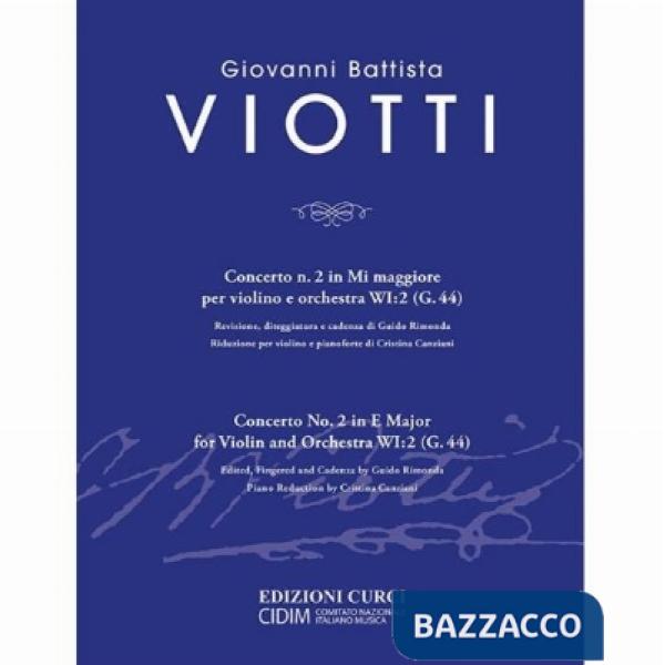 Concerto N. 2 in Mi maggiore. Per violino e orchestra. Spartito