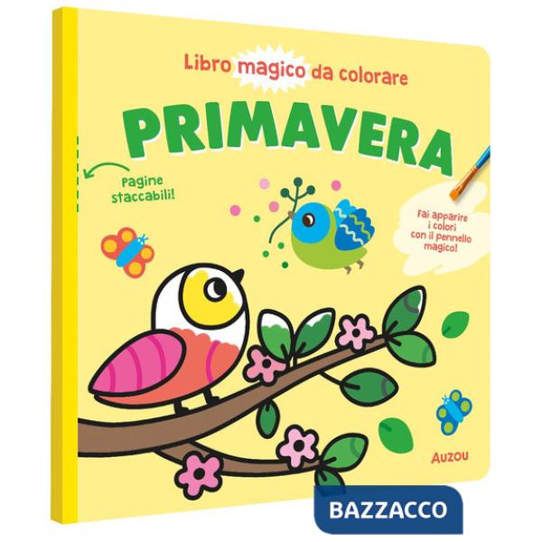 Primavera. Libro magico da colorare. Ediz. illustrata. Con pennello in legno