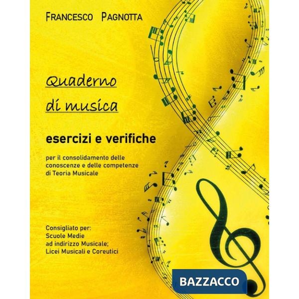 QUADERNO DI MUSICA - ESERCIZI E VERIFICHE