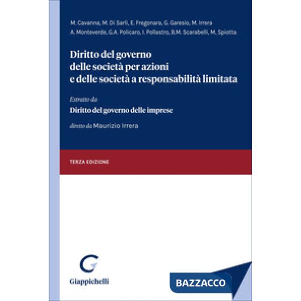 Diritto del governo delle società per azioni e delle società a responsabilità limitata
