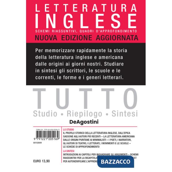 Tutto letteratura inglese. Schemi riassuntivi, quadri d'approfondimento. Nuova ediz.