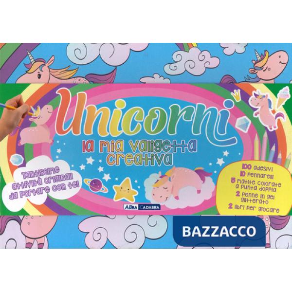 Unicorni. La mia valigetta creativa. Ediz. a colori. Con matite colorate. Con pennarelli. Con penne in gel. Con Adesivi