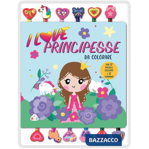 I love principesse da colorare. Ediz. illustrata. Con gommine