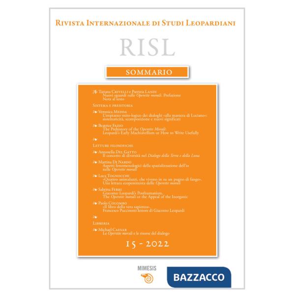 Rivista internazionale di studi leopardiani (2022). Vol. 15