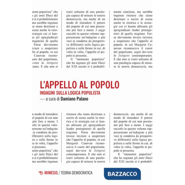 Appello al popolo. Indagini sulla logica populista (L')