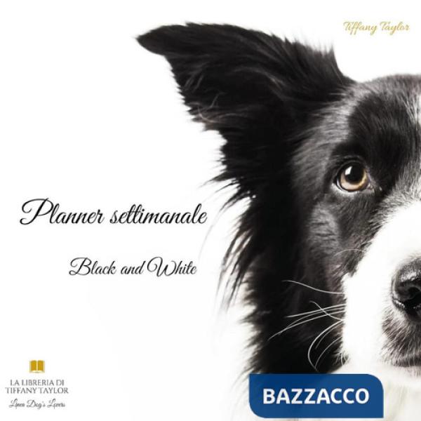 Planner settimanale. Black and white