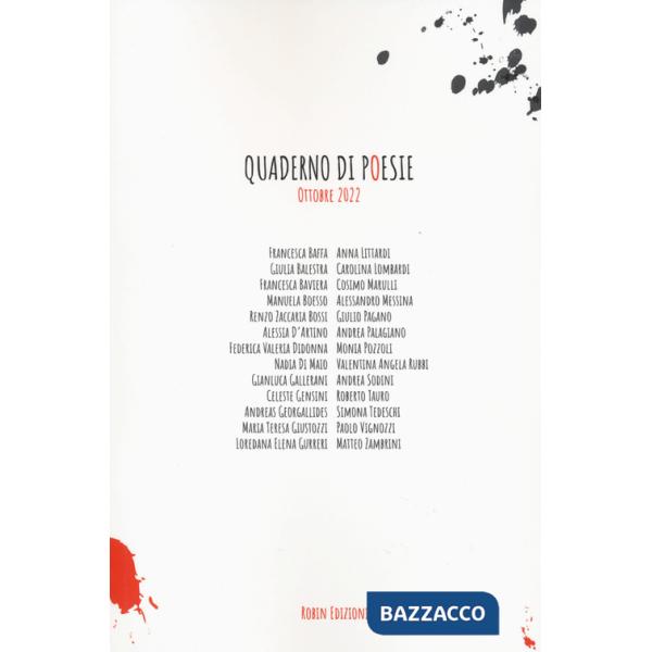 Quaderno di poesie. Ottobre 2022