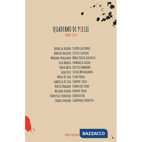 Quaderno di poesie. Aprile 2024
