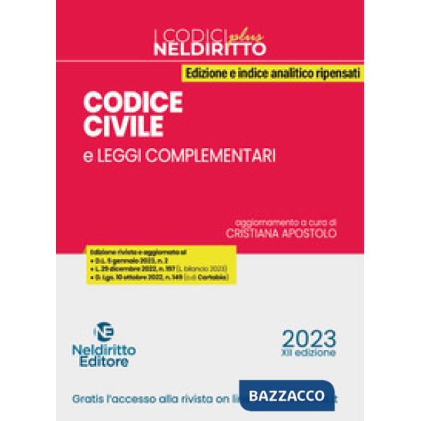 Codice civile e leggi complementari 2023