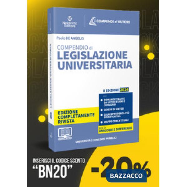 Compendio di legislazione universitaria 2024