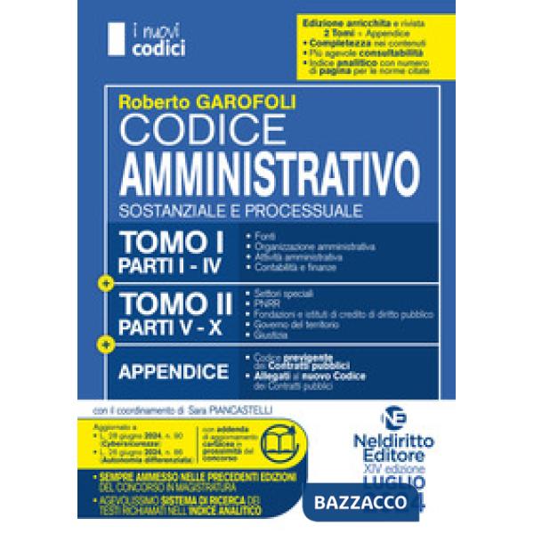 Concorso Magistratura. Codice amministrativo sostanziale e processuale. Luglio 2024