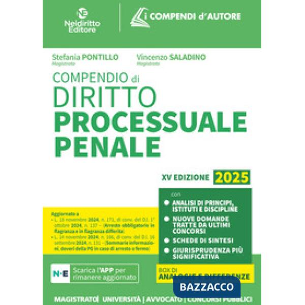 Compendio di procedura penale 2025
