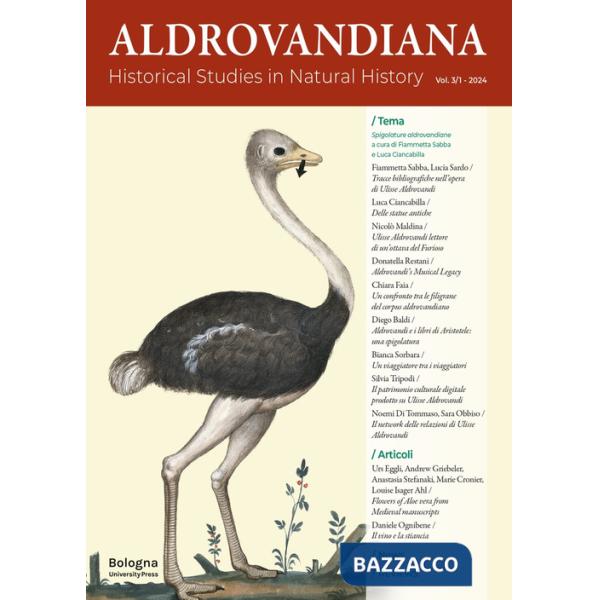 Aldrovandiana. Historical Studies in Natural History. Ediz. italiana e inglese (2024). Vol. 3/1