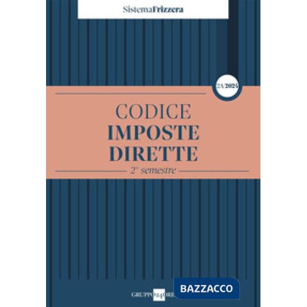 Codice fiscale Frizzera. Imposte dirette. 2° semestre 2024