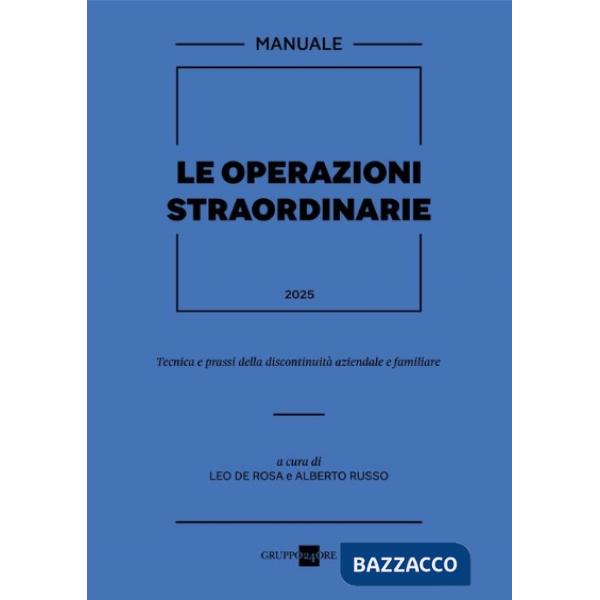 Le Operazioni Straordinarie