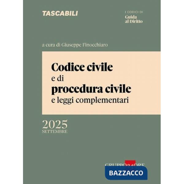 Codice Civile e di Procedura Civile Settembre 2025