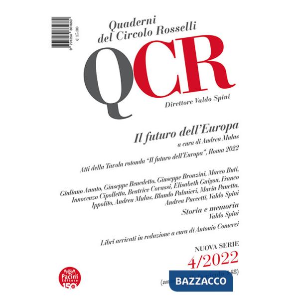QCR. Quaderni del Circolo Rosselli (2022). Vol. 4: Il futuro dell'Europa
