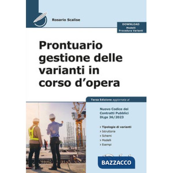 Prontuario gestione delle varianti in corso d'opera
