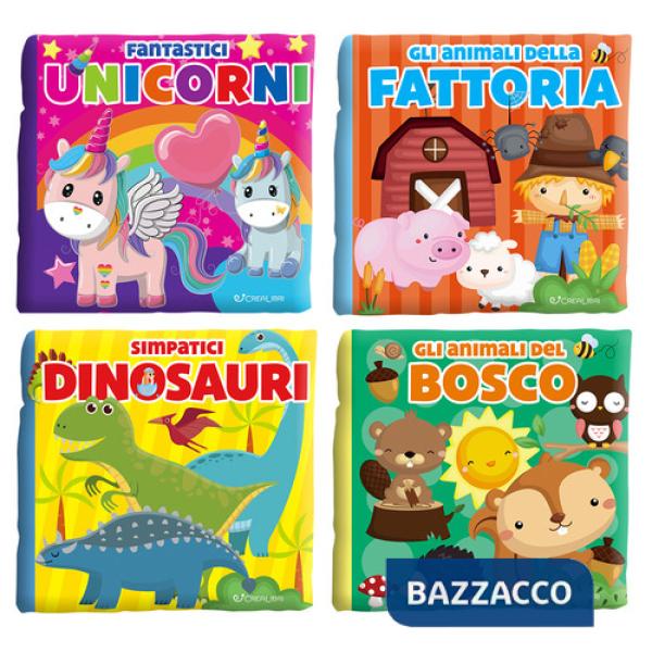 Animali del bosco-Fantastici unicorni-Gli animali della fattoria-Simpatici dinosauri. Carezze di stoffa. Ediz. a colori (Gli)