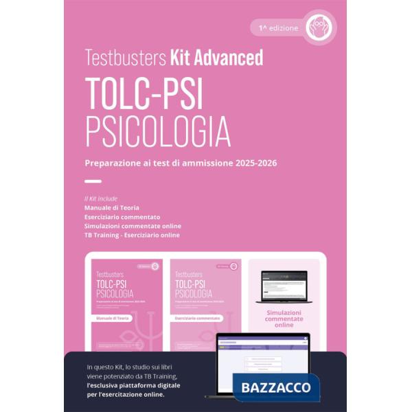 Testbusters. TOLC-PSI. Preparazione al test di ammissione TOLC-PSI - Psicologia. Kit advanced. Con TB training. Con simulazioni 