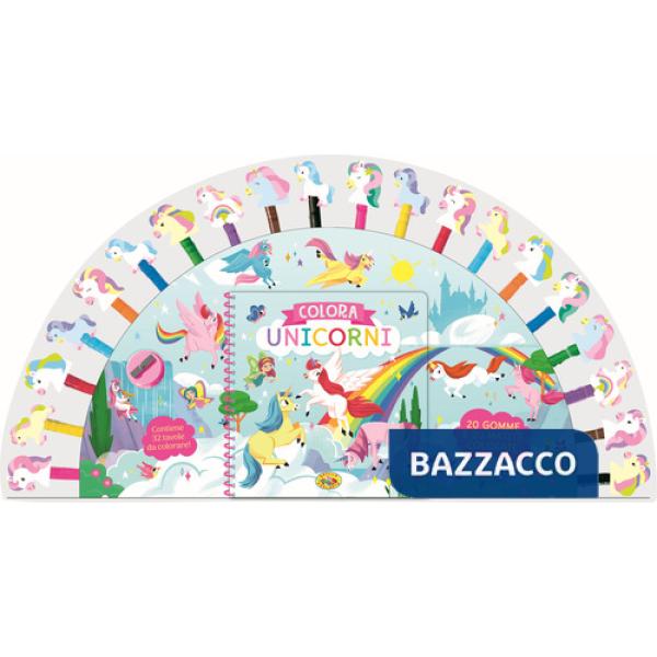 Colora unicorni. Ediz. a spirale. Con 20 gomme. Con 20 matite colorate
