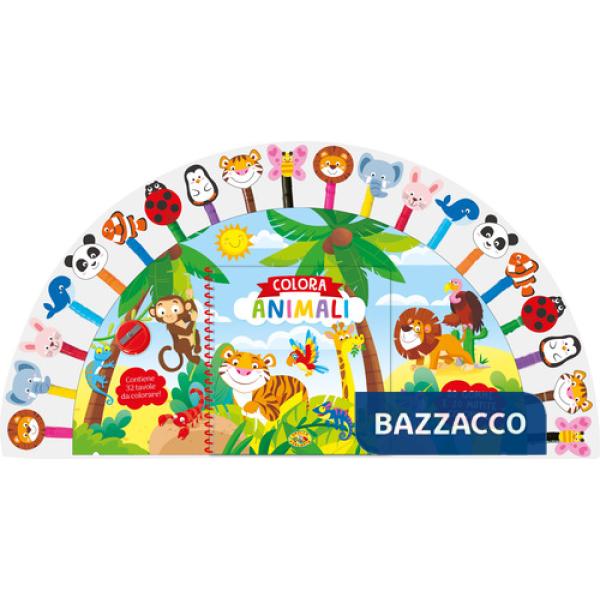 Colora animali. Ediz. a spirale. Con 20 gomme. Con 20 matite colorate
