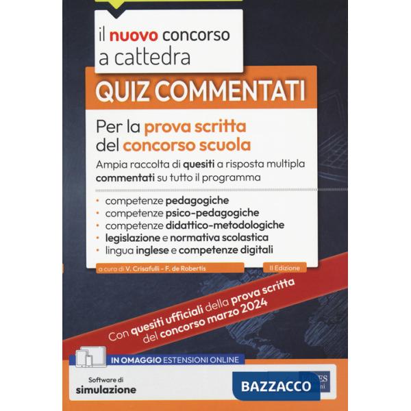 Quiz commentati per la prova scritta del concorso scuola. Con software di simulazione
