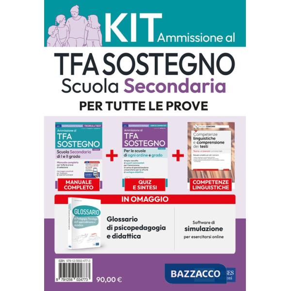 Kit ammissione TFA sostegno scuola secondaria. Con software di simulazione