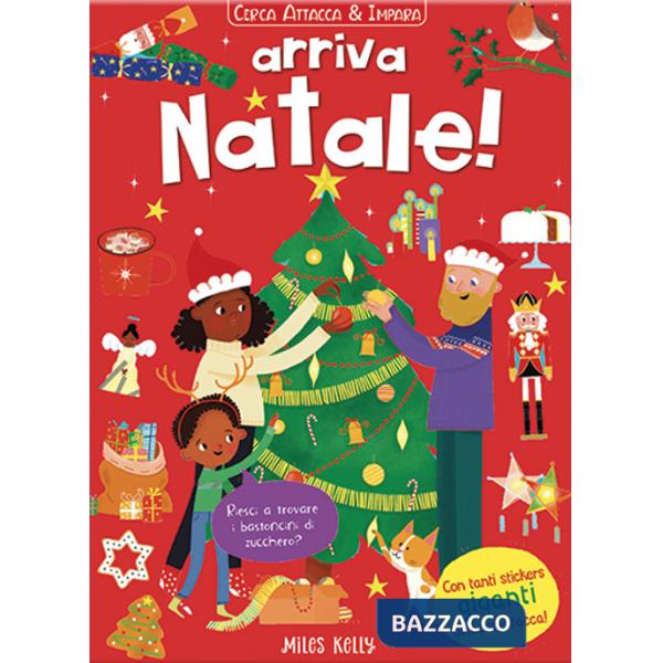 Arriva Natale! Cerca attacca & impara. Ediz. a colori